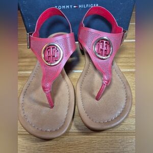 Tommy Hilfiger "Kandess" Block-Heel‎ Thong Sandals - Size 6.5